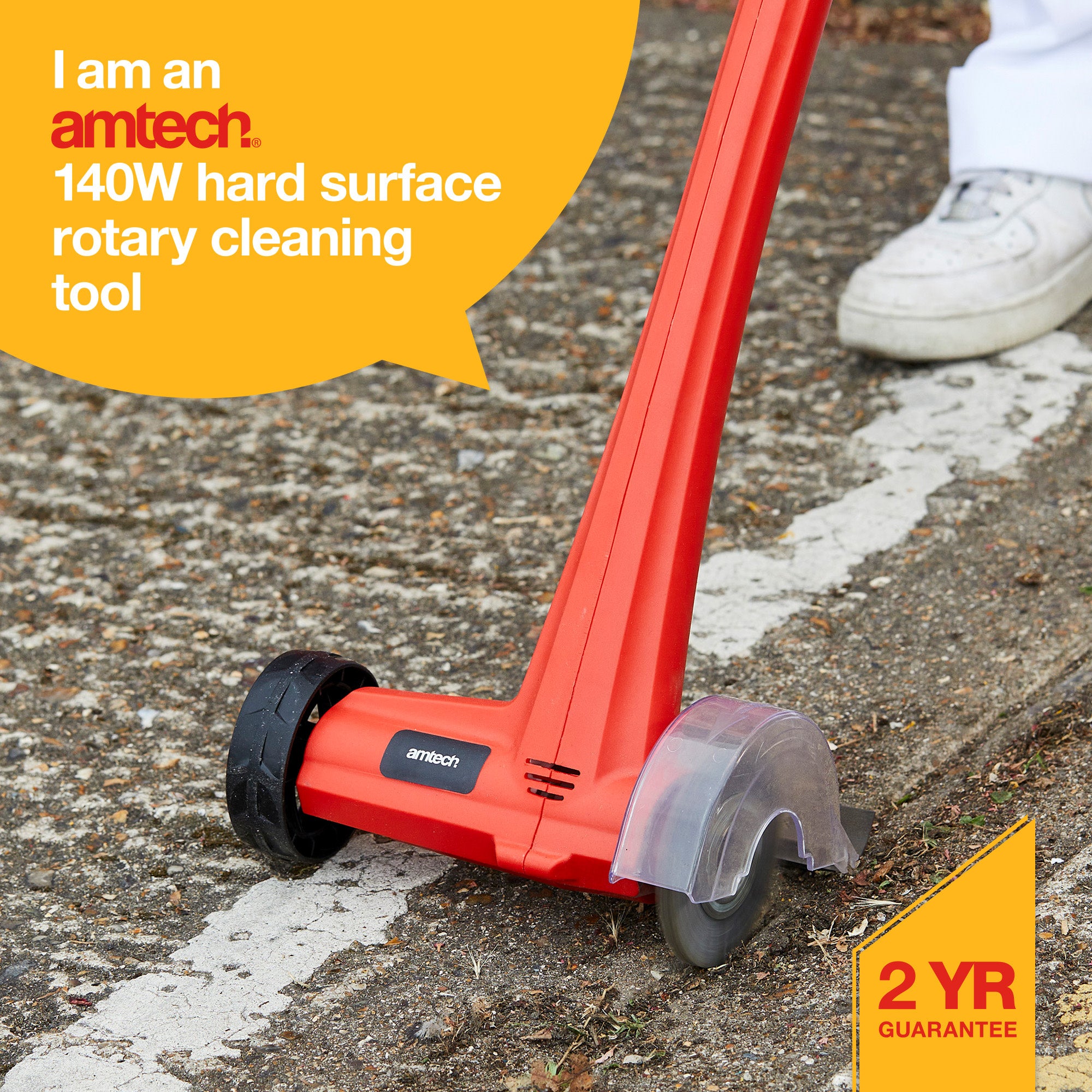 230V 140W Long Handled Hard Surface Rotary Cleaning Brush - Fallback Image
