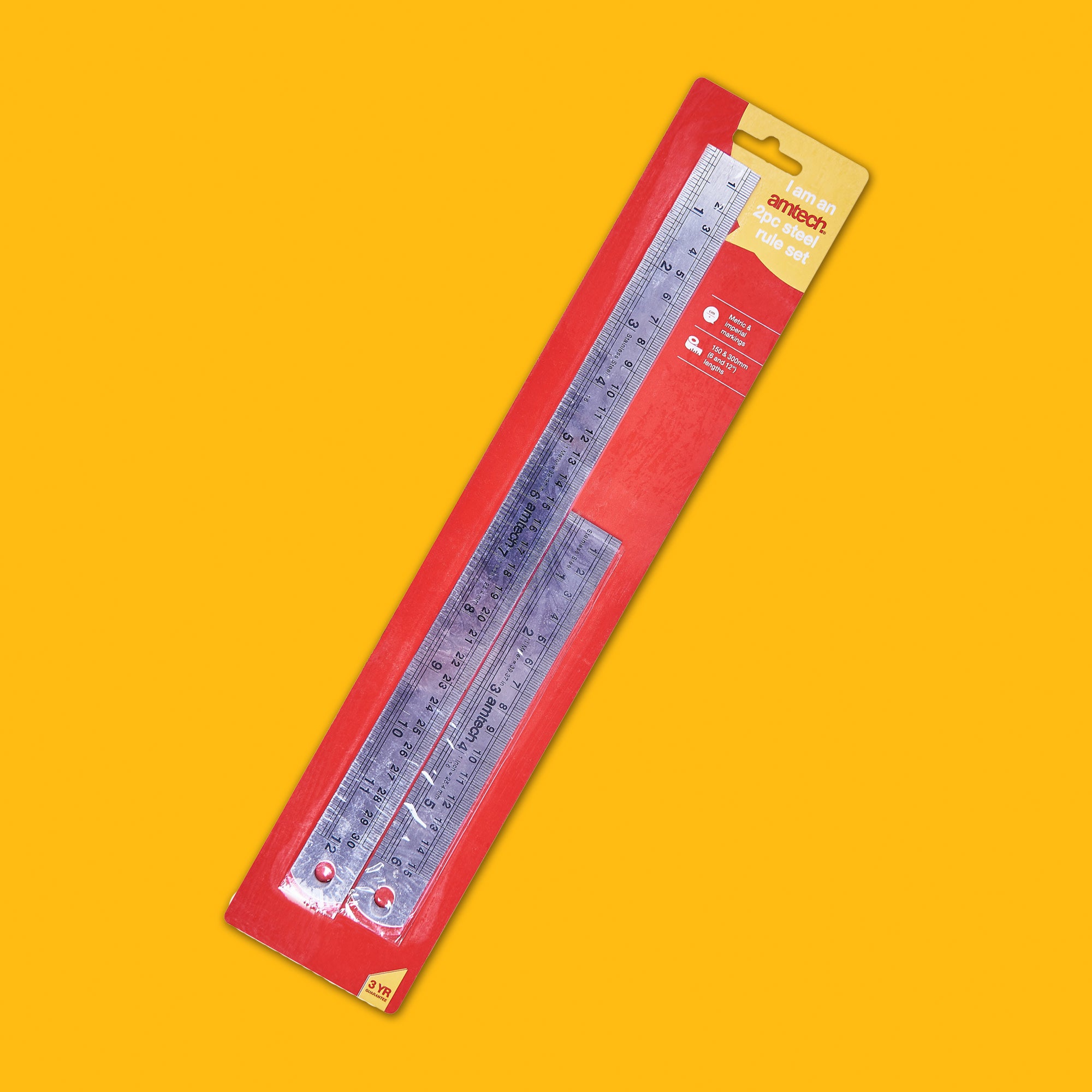 2 Piece Steel Ruler Set - Fallback Image
