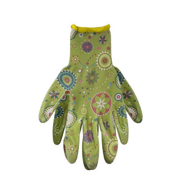 GARDEN GLOVES GREEN MEDIUM (SIZE:8)