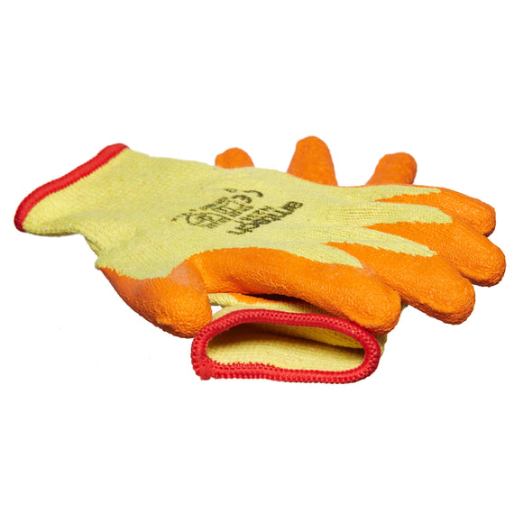 RUBBER PALM COATED GLOVES LARGE (SIZE: 9)