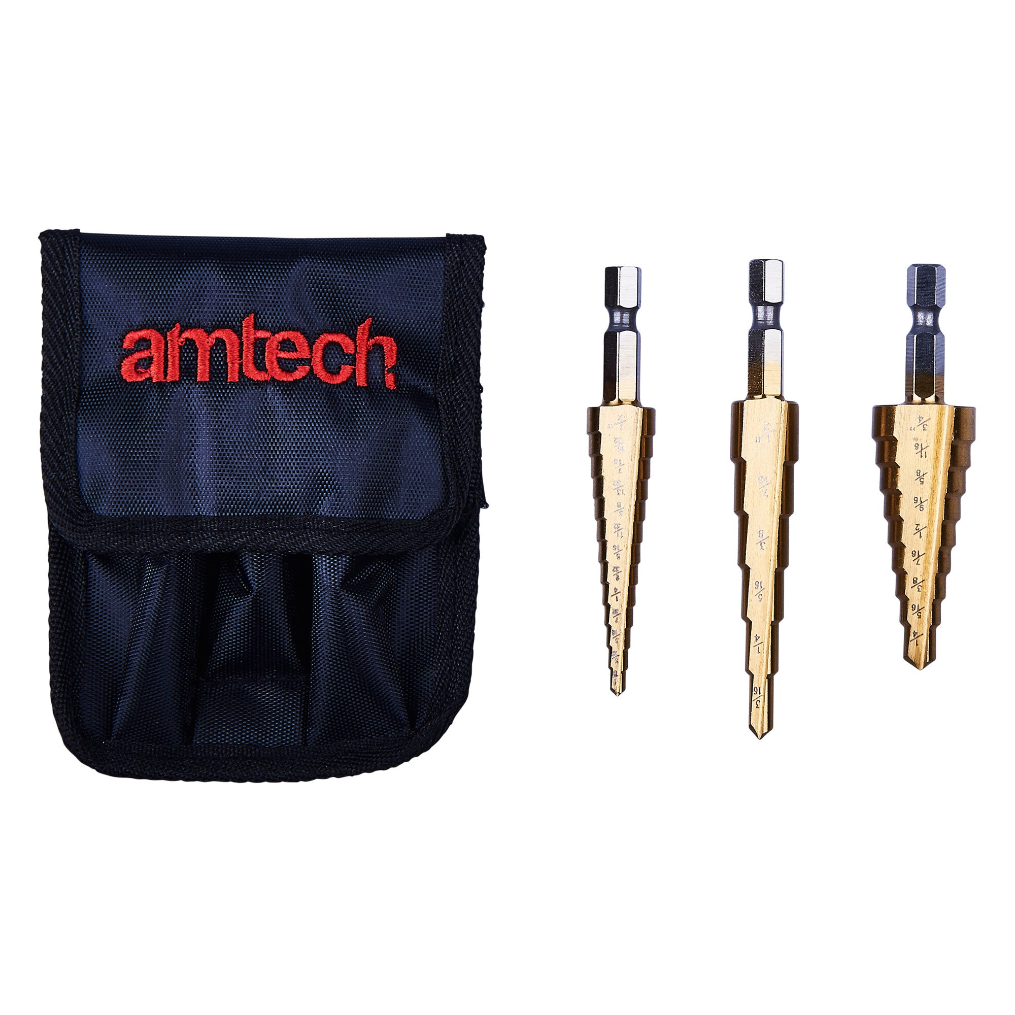3 Piece High Speed Steel Step Drill Set - Fallback Image