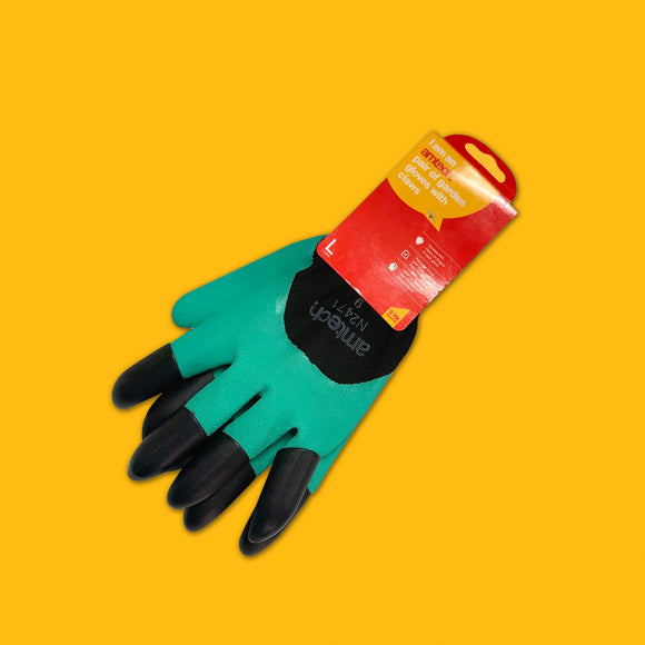 GARDEN GLOVES WITH CLAWS LARGE (SIZE:9)