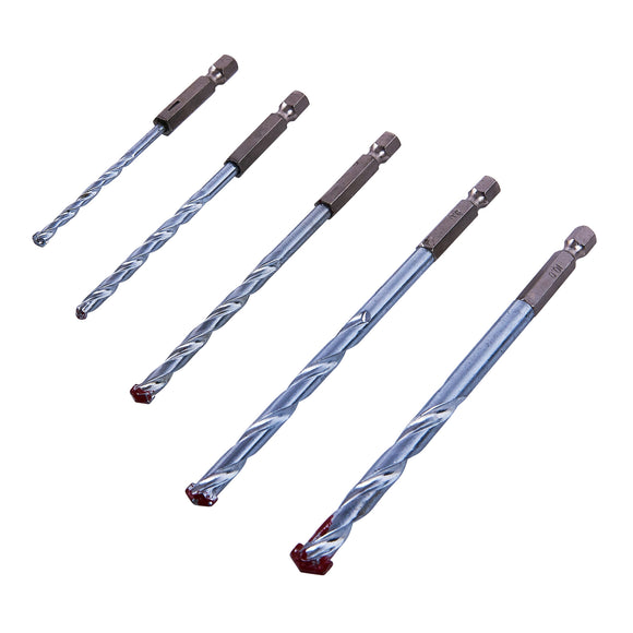 5pc HEX SHANK MASONRY DRILL BIT SET