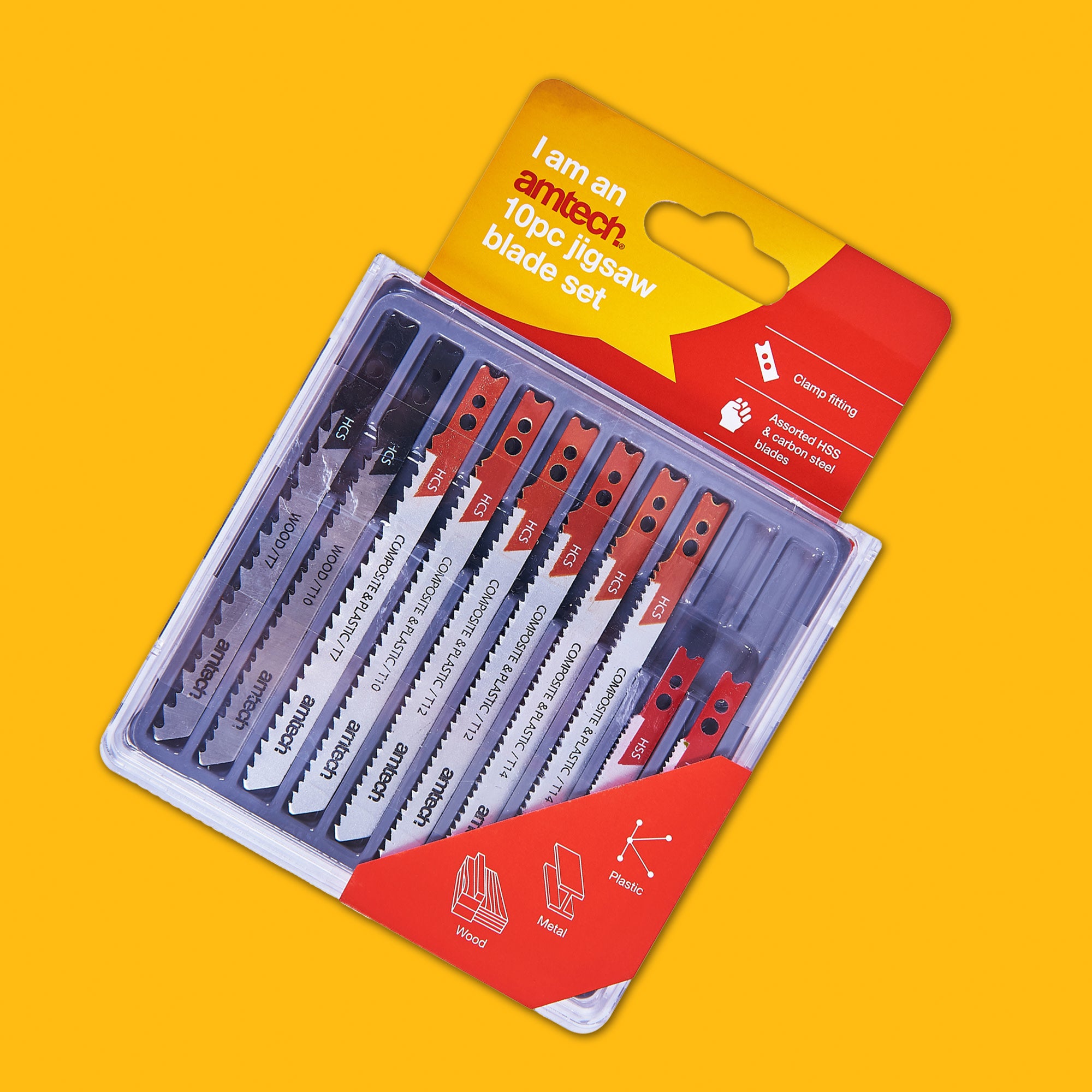 10 Piece Mixed Jigsaw Blades With Clamp Fitting - Fallback Image