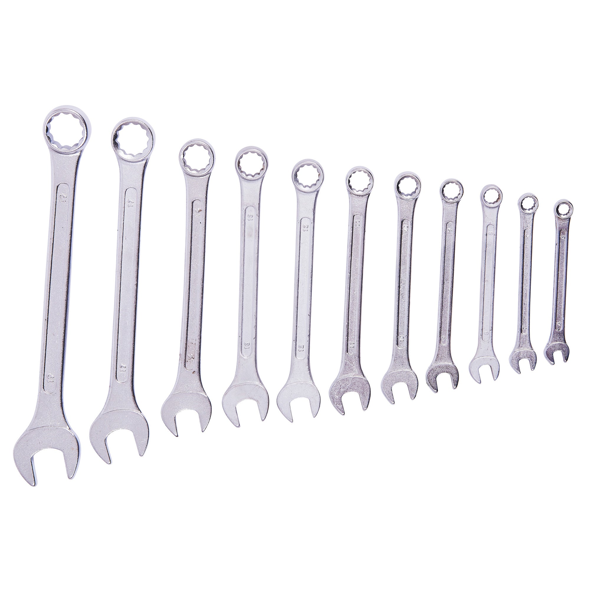 11 Piece Combination Spanner Set With Storage Rack - Fallback Image