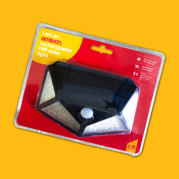 270 DEGREE RECHARGEABLE PIR SOLAR LIGHT