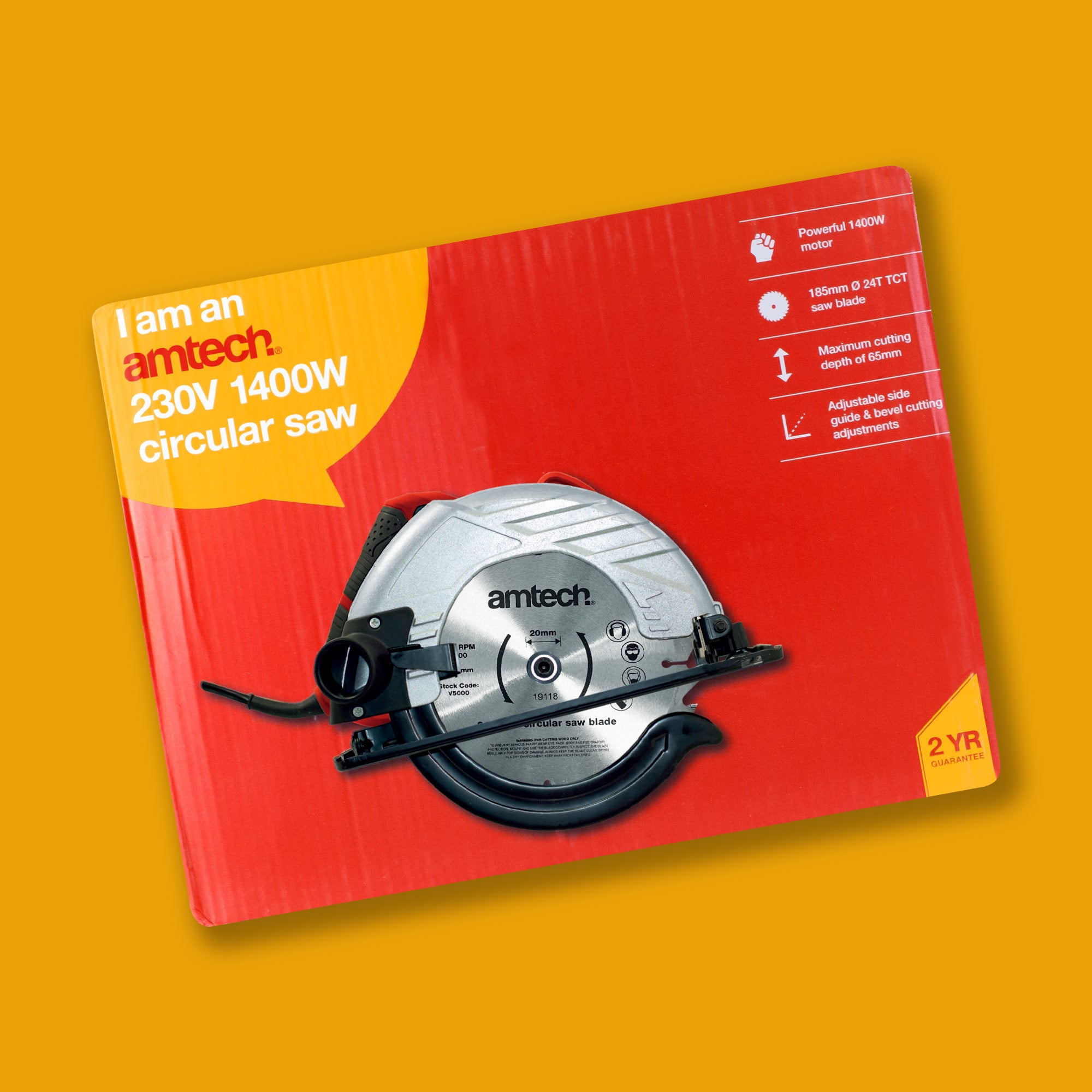 1400W 185mm Corded Circular Saw - Fallback Image