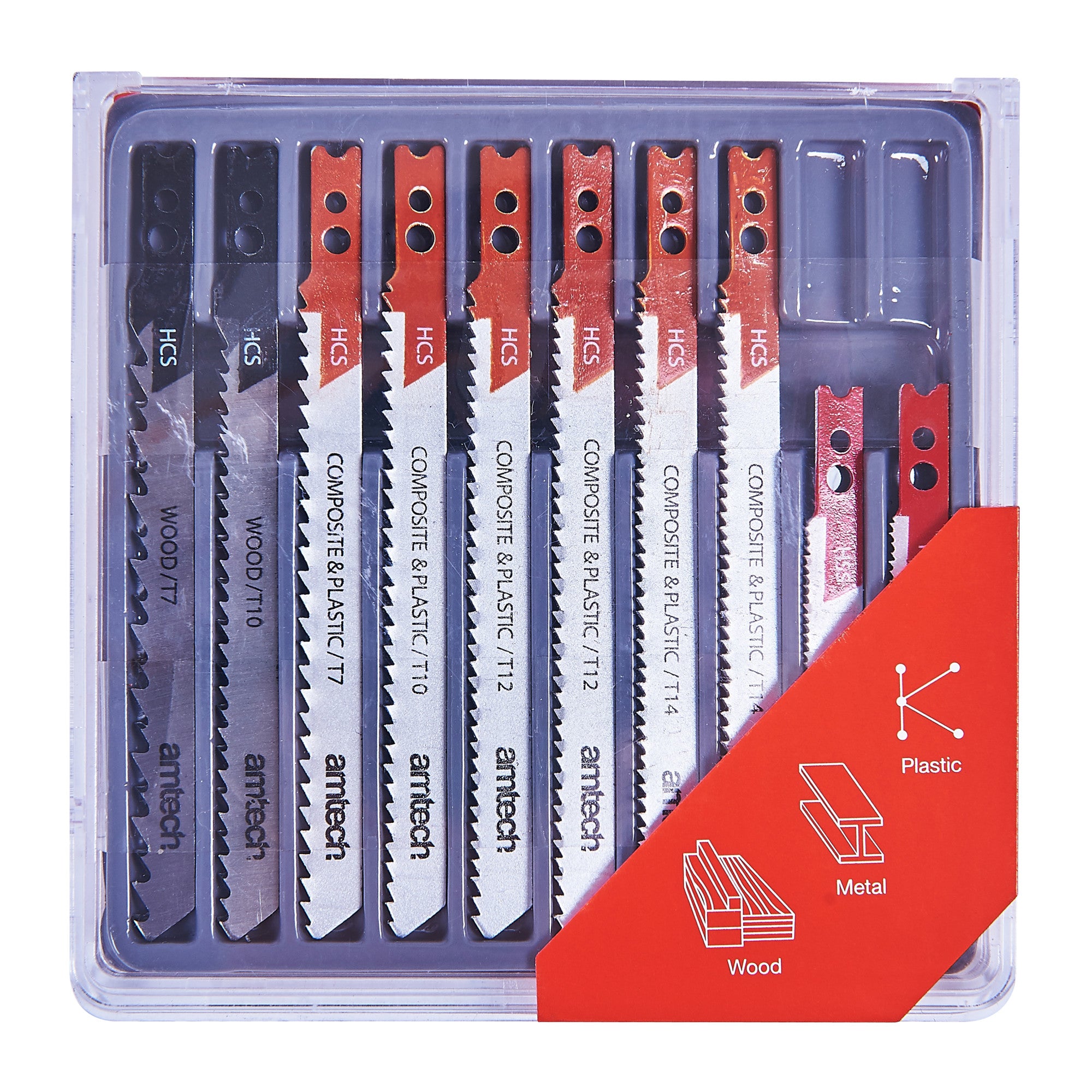 10 Piece Mixed Jigsaw Blades With Clamp Fitting - Fallback Image