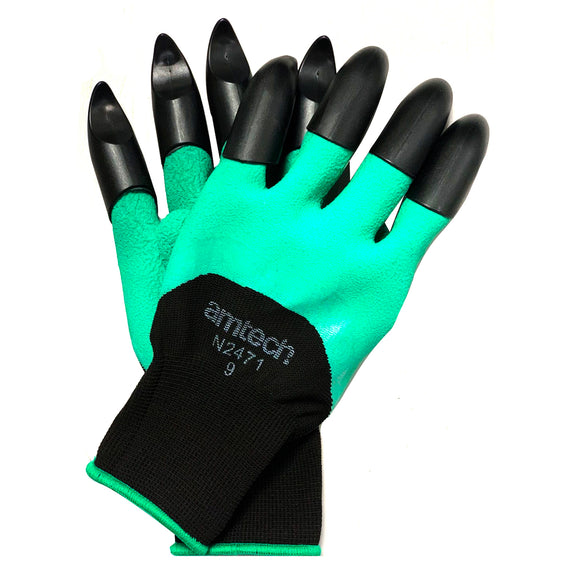 GARDEN GLOVES WITH CLAWS LARGE (SIZE:9)