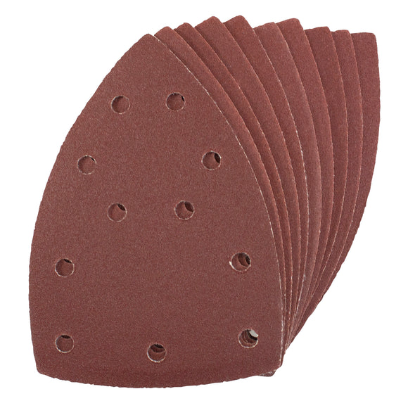 10pcs HOOK AND LOOP DELTA SANDING SHEET (P60 GRIT) (150X150X100MM)