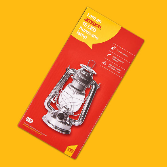 15 LED HURRICANE LAMP (SILVER)