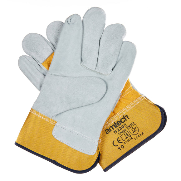 HEAVY DUTY LEATHER RIGGER GLOVES XL (SIZE:10)