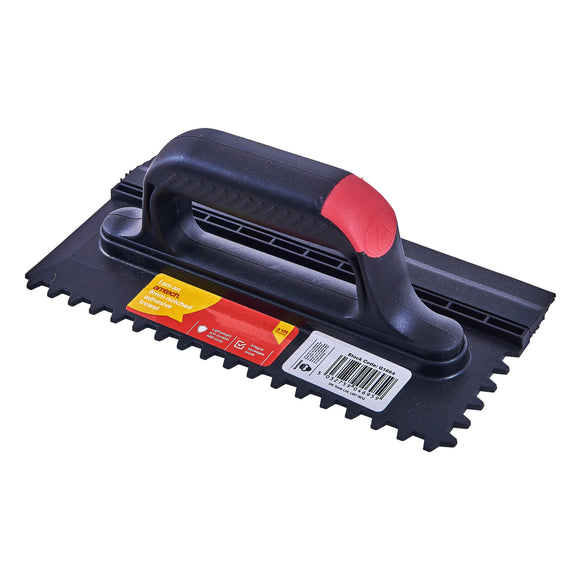 6mm NOTCHED ADHESIVE TROWEL WITH SQUEEGEE BLADE