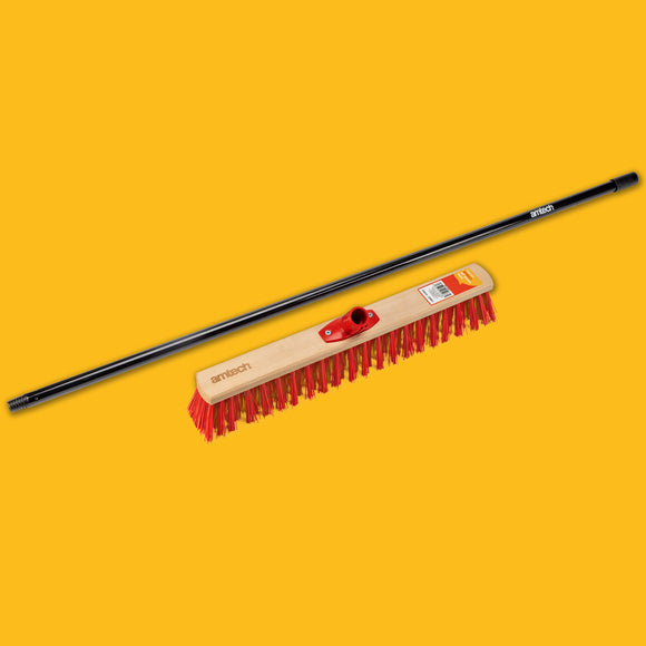 500mm (20") STIFF BRISTLE BROOM SET