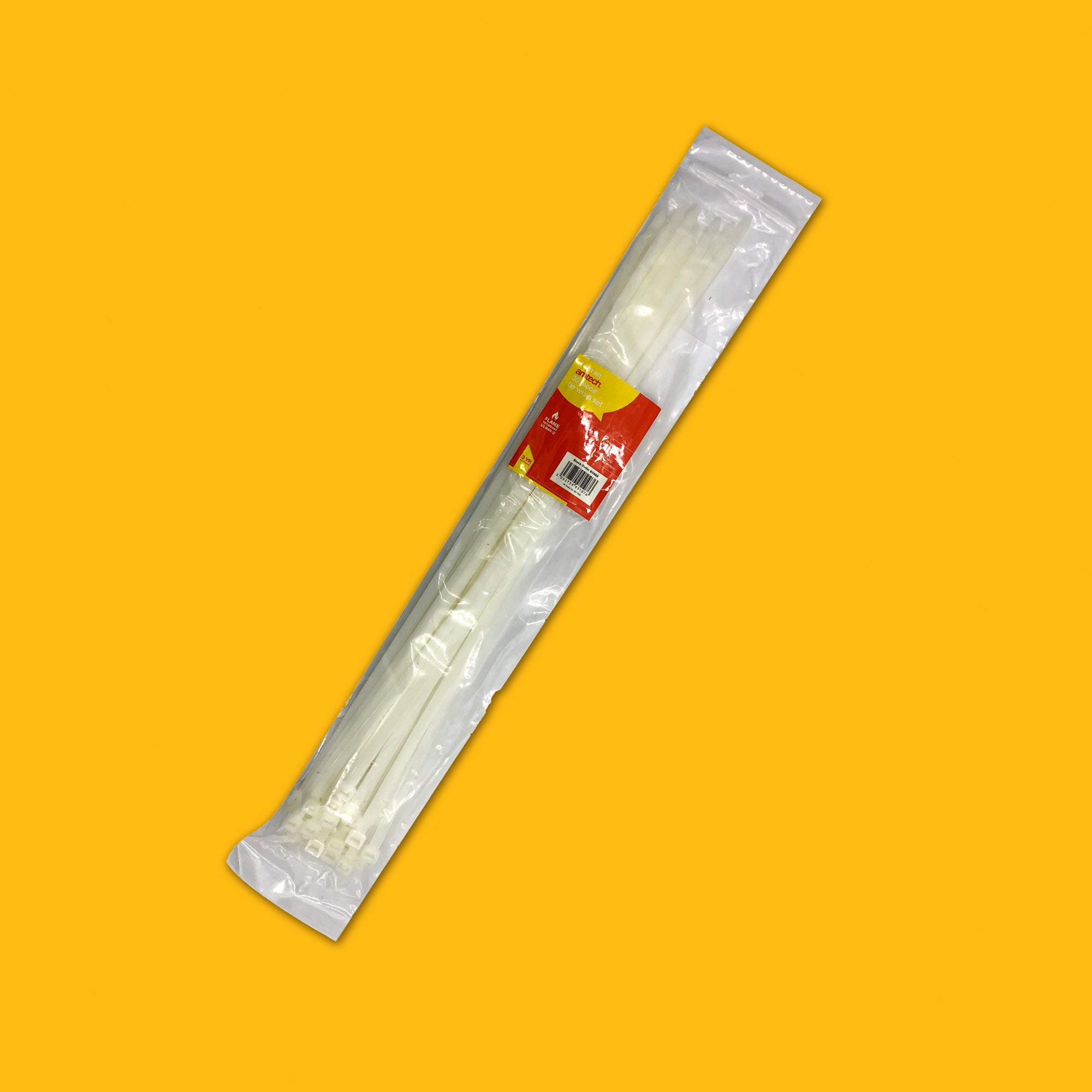 30 Tie Wraps (500mm X 6.5mm) - White - Fallback Image