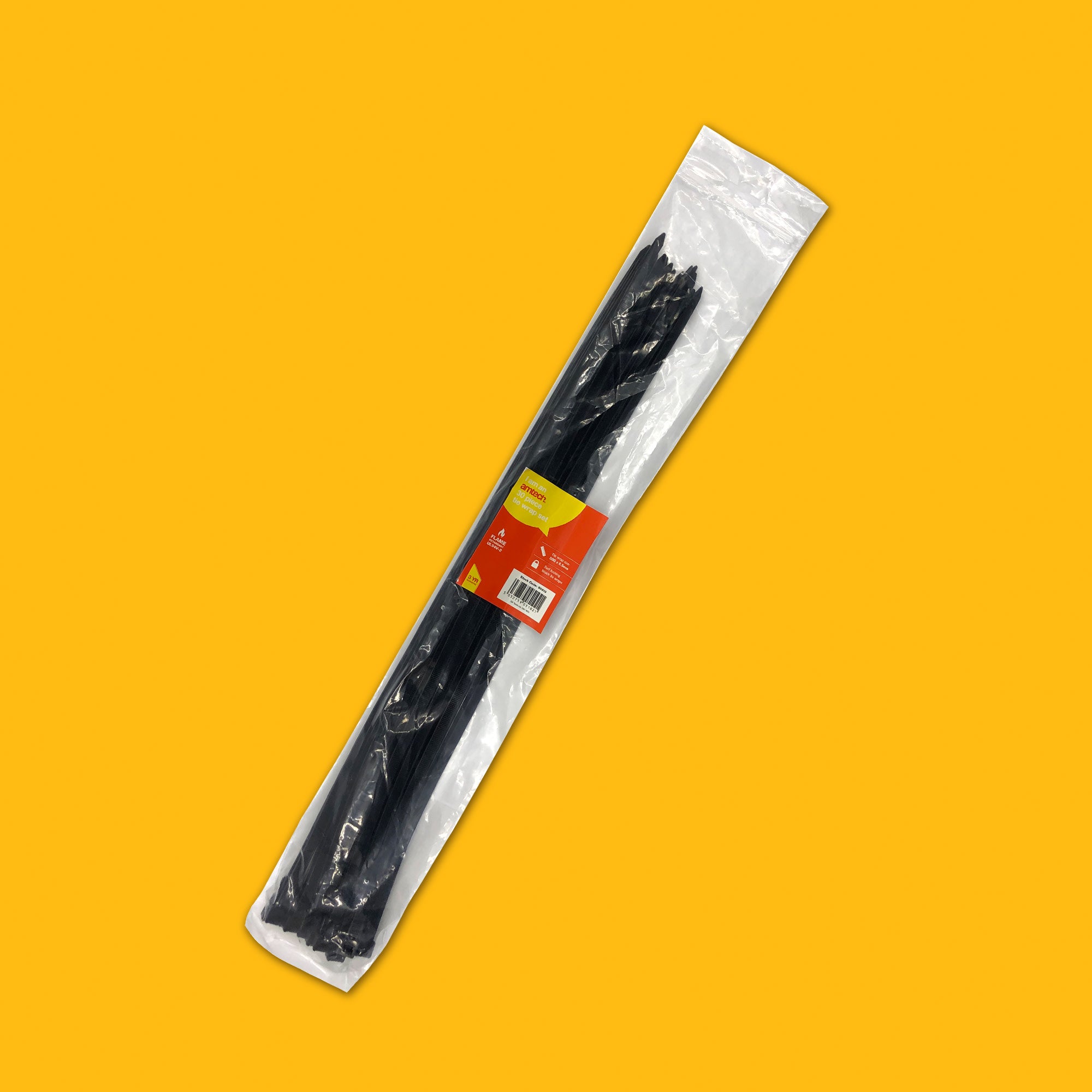 30 Tie Wraps (500mm X 6.5mm) - Black - Fallback Image