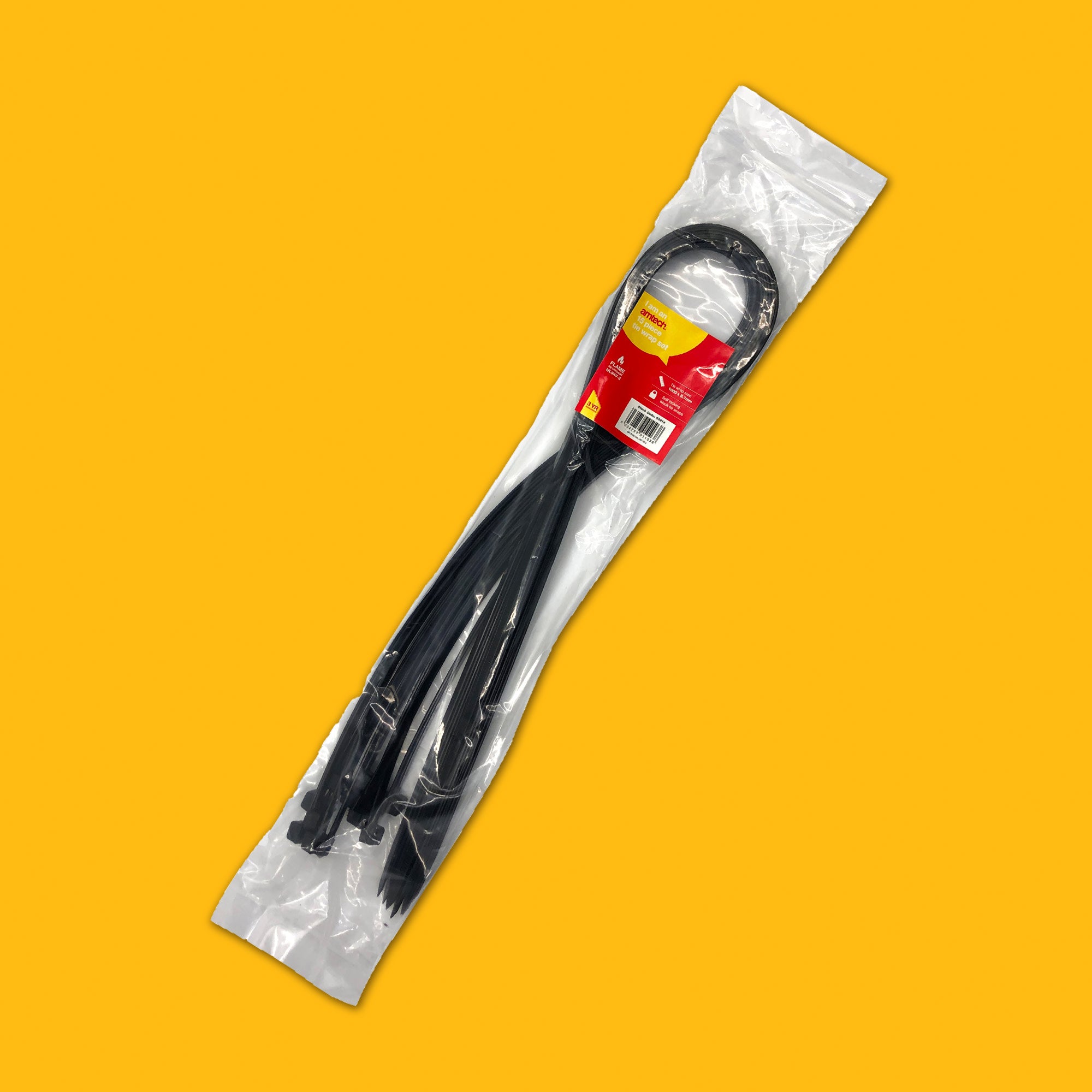 15 Tie Wraps (100Cm X 8.7mm) - Black - Fallback Image