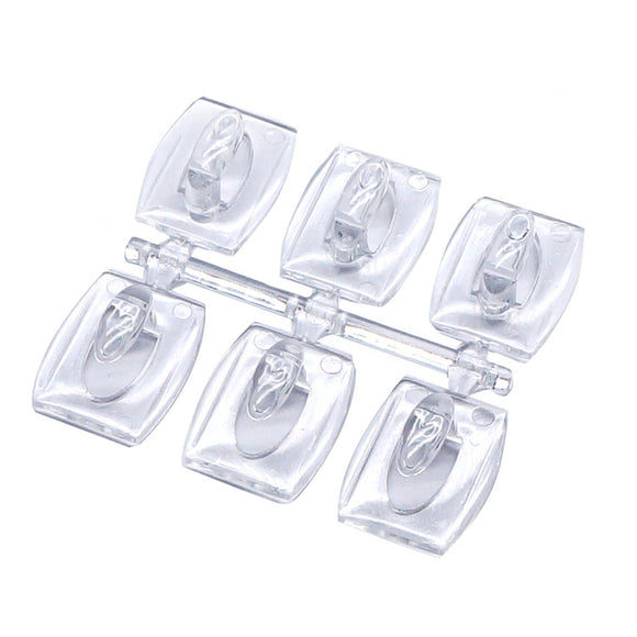 6pcs TRANSPARENT REMOVEABLE HOOK SET (2.8x2.2cm)