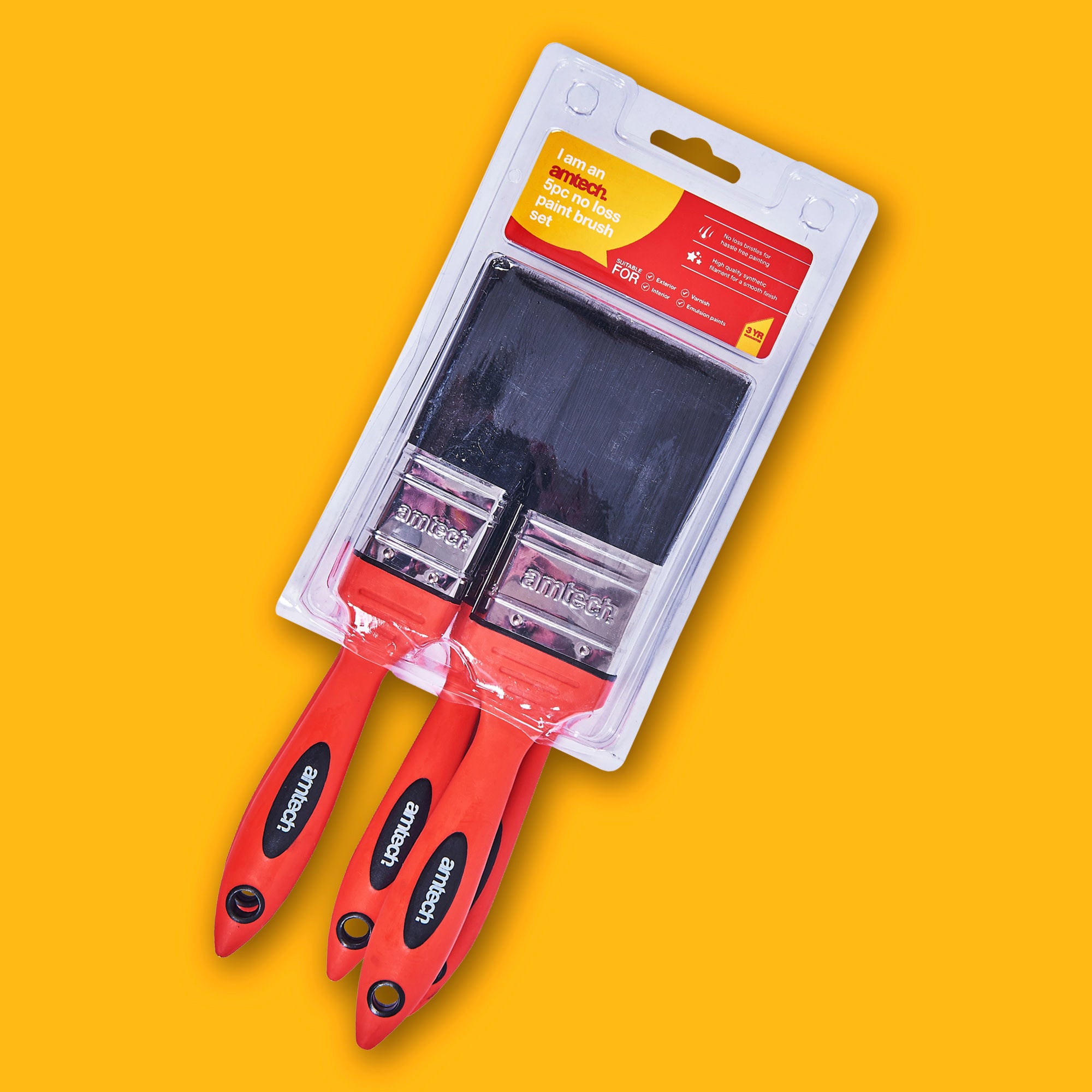 5 Piece No Bristle Loss Paint Brush Set - Fallback Image