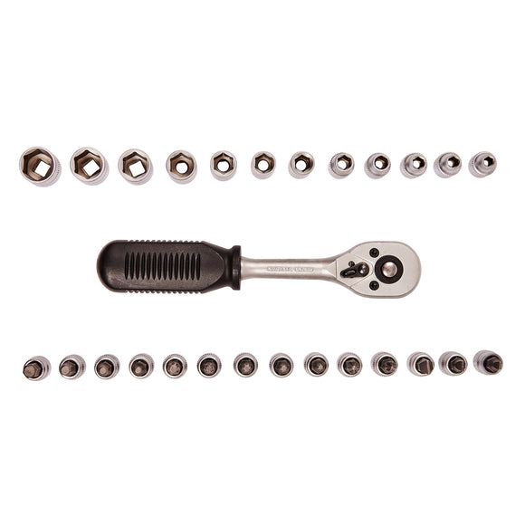 27pc 1/4" DRIVE SOCKET AND BIT SET