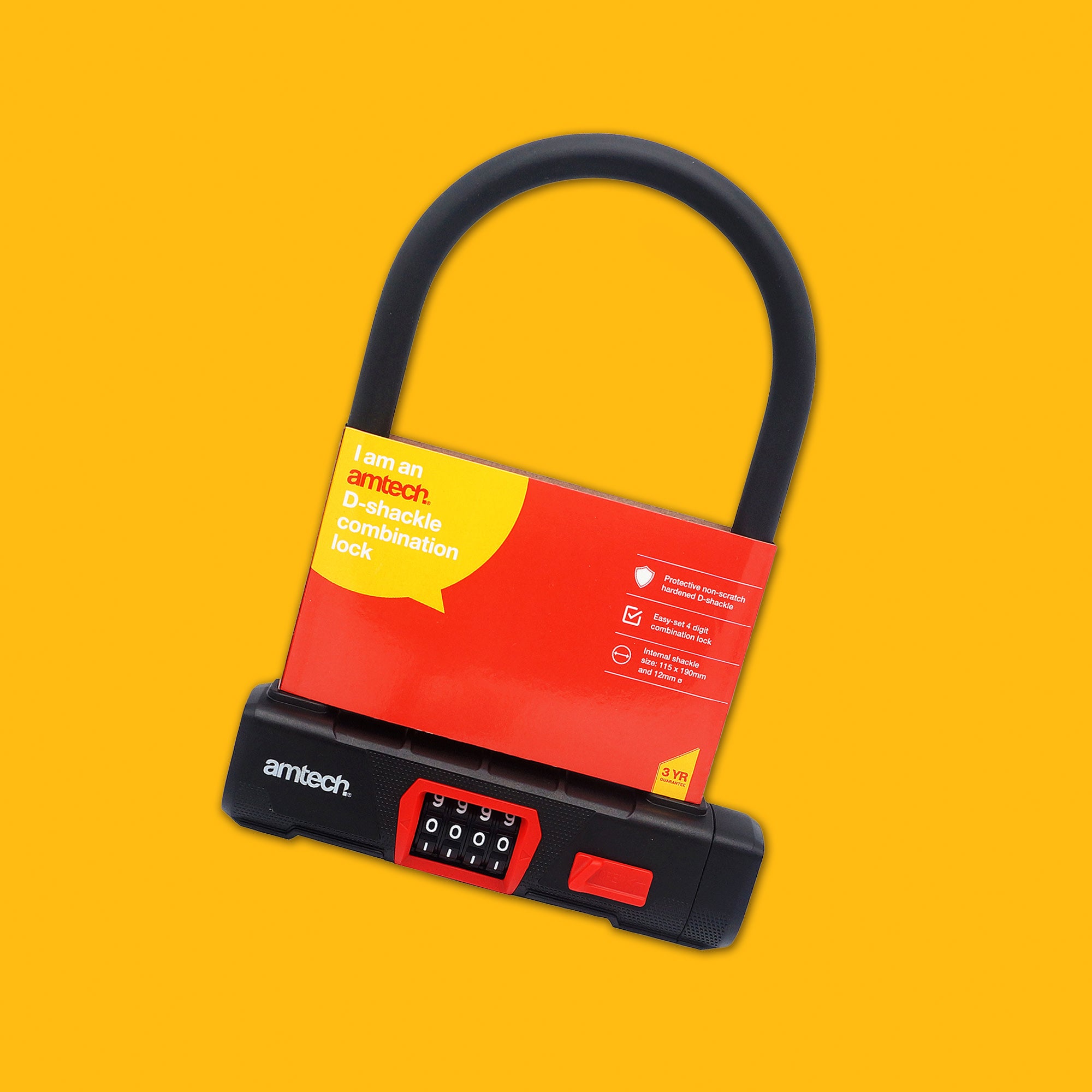 12mm D Shackle Combination Lock - Fallback Image