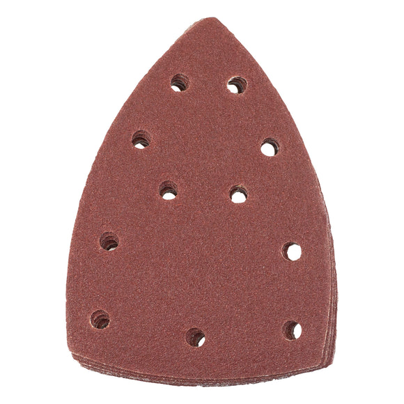 10pcs HOOK AND LOOP DELTA SANDING SHEET (P80 GRIT) (150X150X100MM)