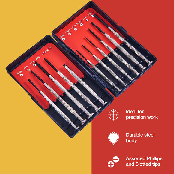 11pc PRECISION SCREWDRIVER SET
