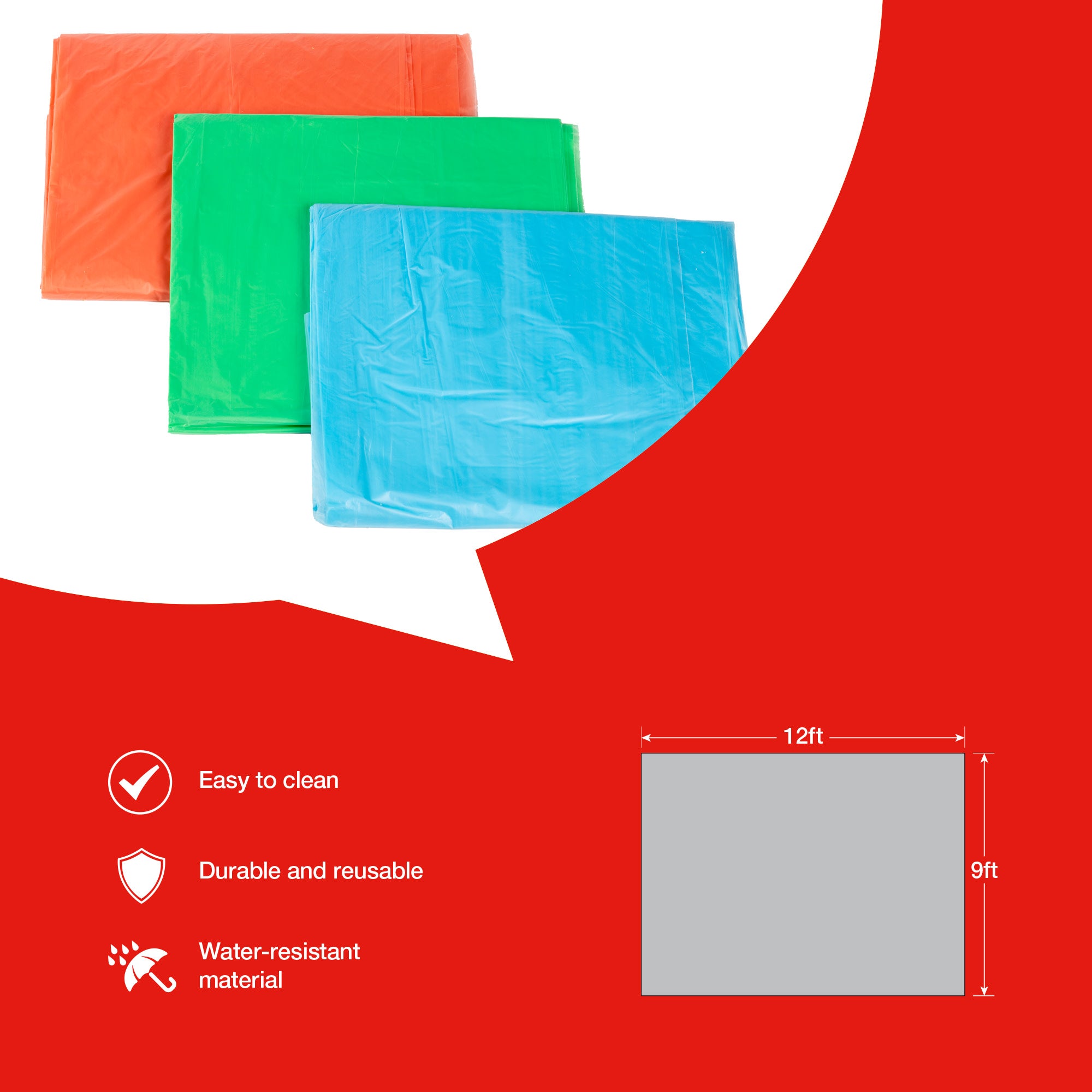 3 Piece Coloured Dust Sheet Set - Fallback Image
