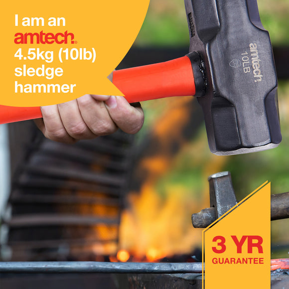 10lb (4.5kg) SLEDGE HAMMER - FIBREGLASS SHAFT