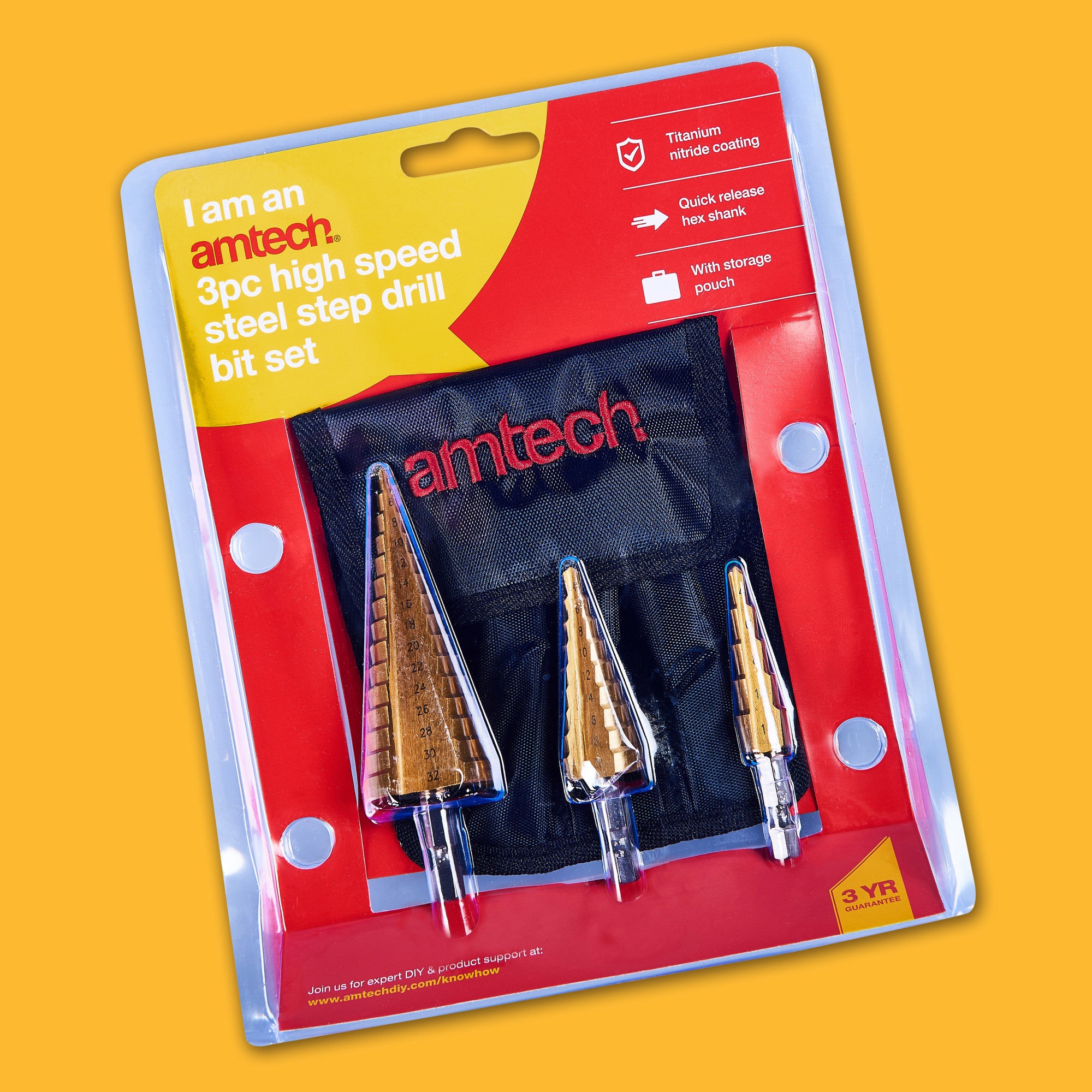 3 Piece High Speed Steel Step Drill Set (Large) - Fallback Image