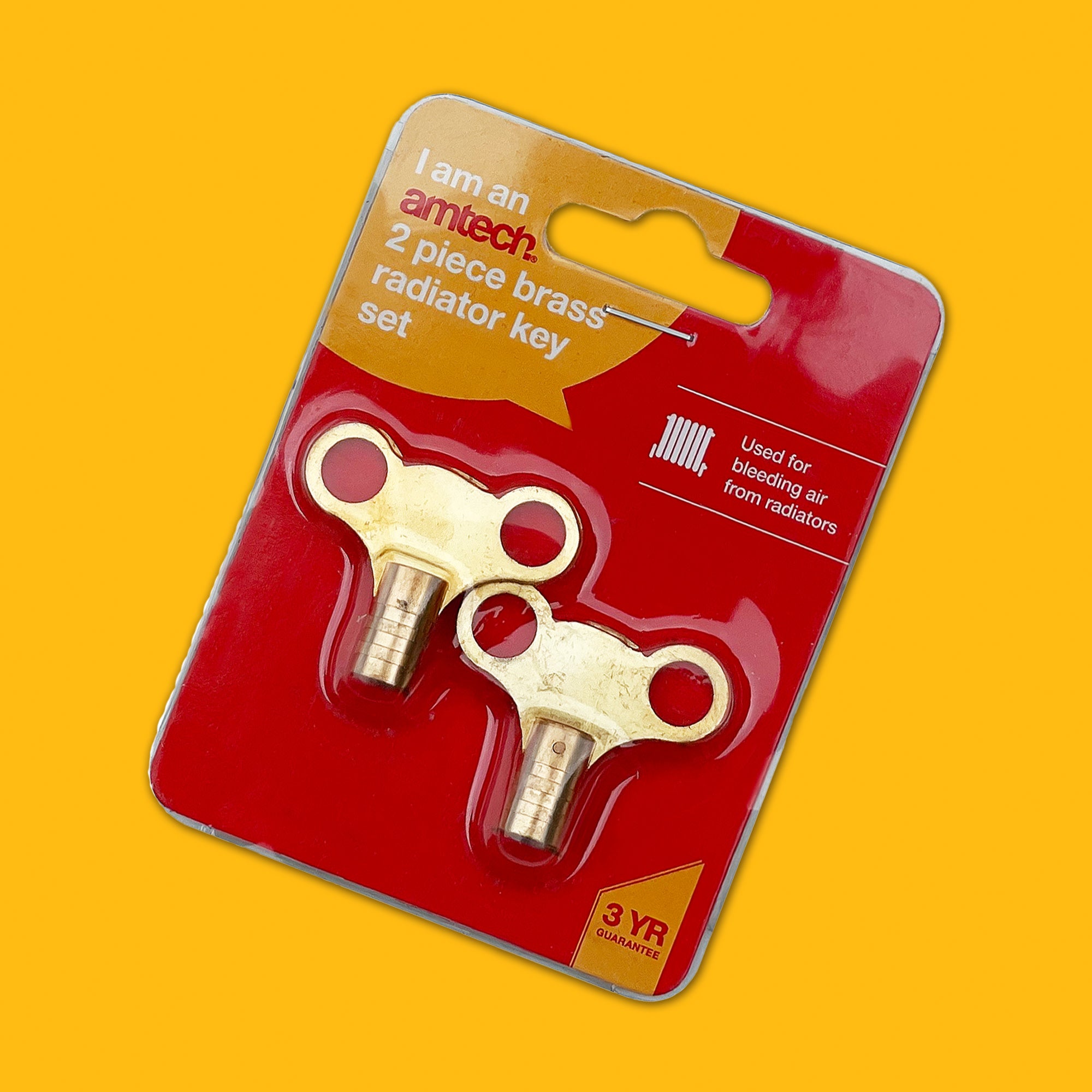 2 Piece Brass Radiator Key Set - Fallback Image