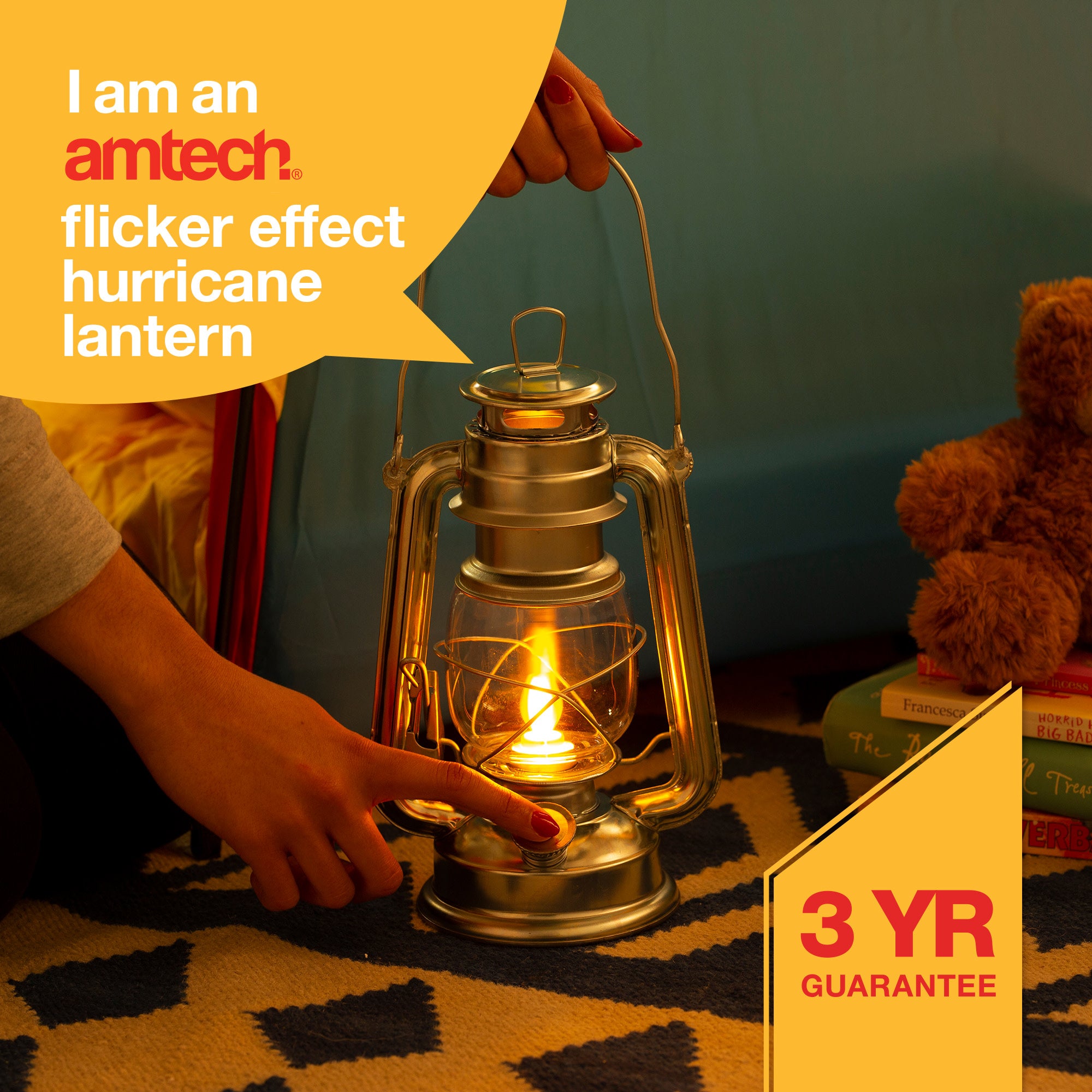 15 Led Hurricane Lamp (Silver) - Fallback Image