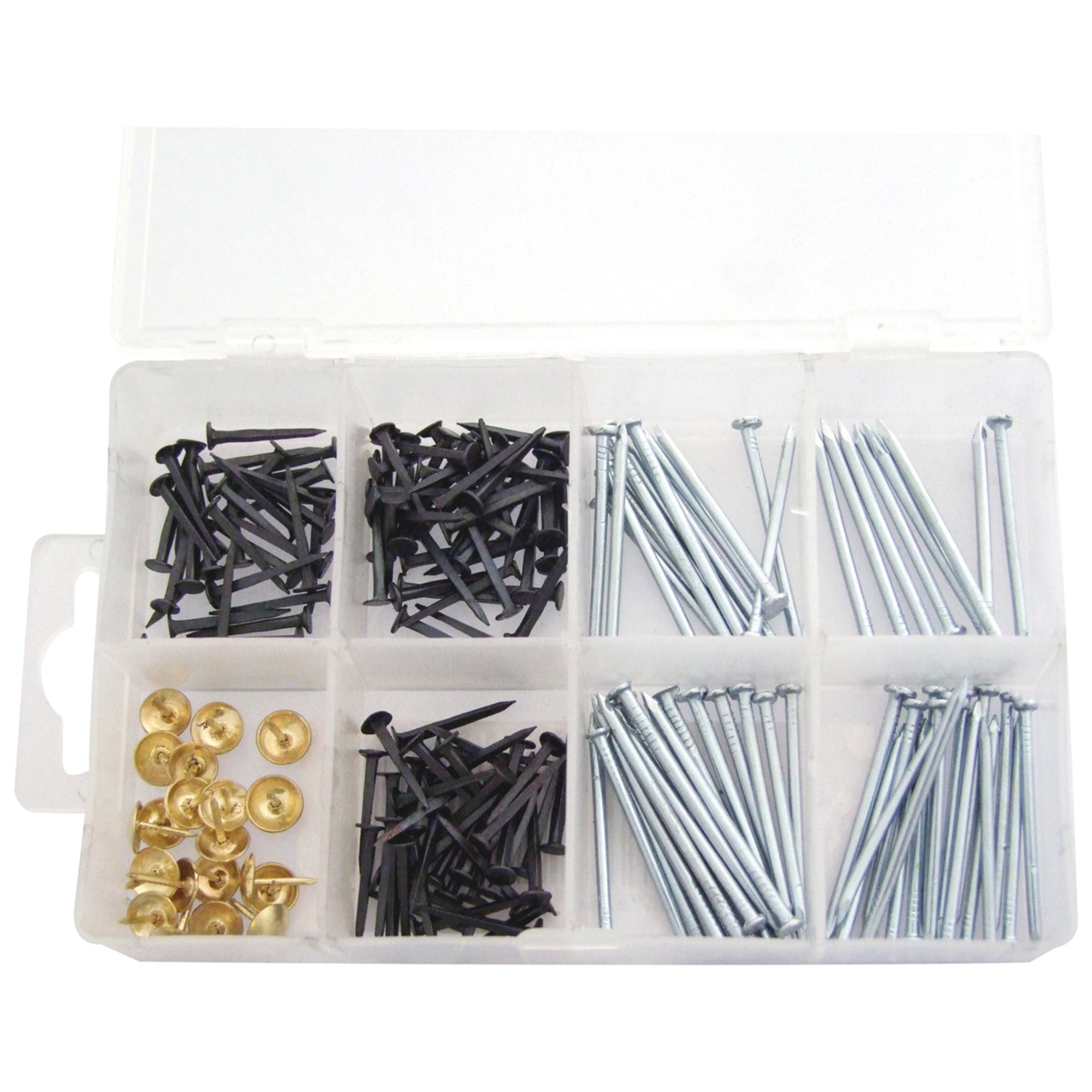 500 Piece Set Of Assorted Nails, Tacks And Push Pins - Fallback Image