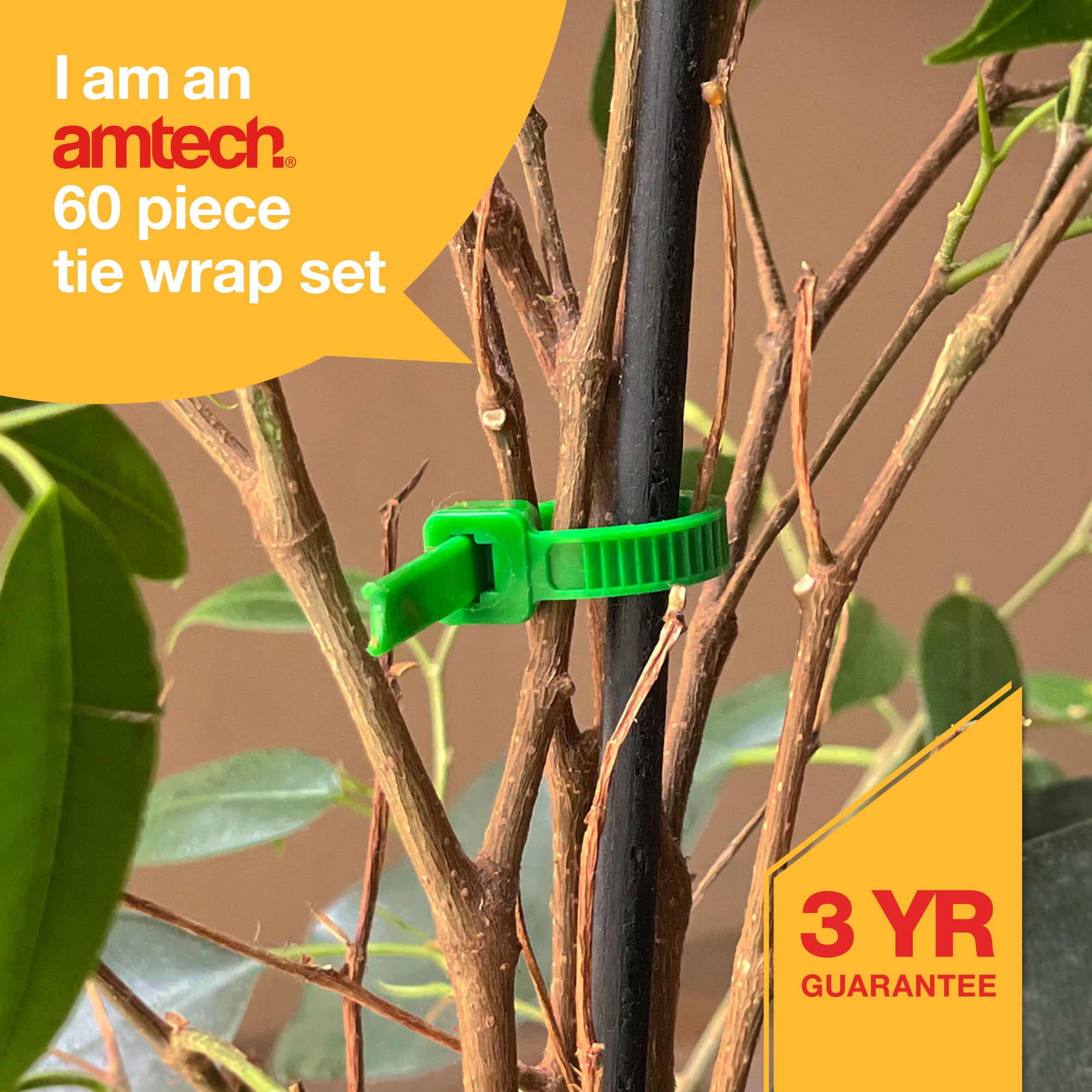 60 Tie Wraps (300mm X 4.8mm) - Green - Fallback Image