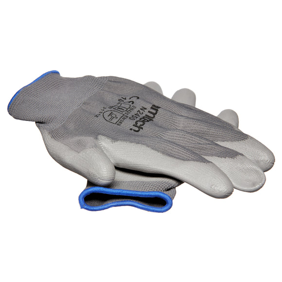 LIGHT DUTY PU COATED PALM GLOVES GREY XL (SIZE:10)