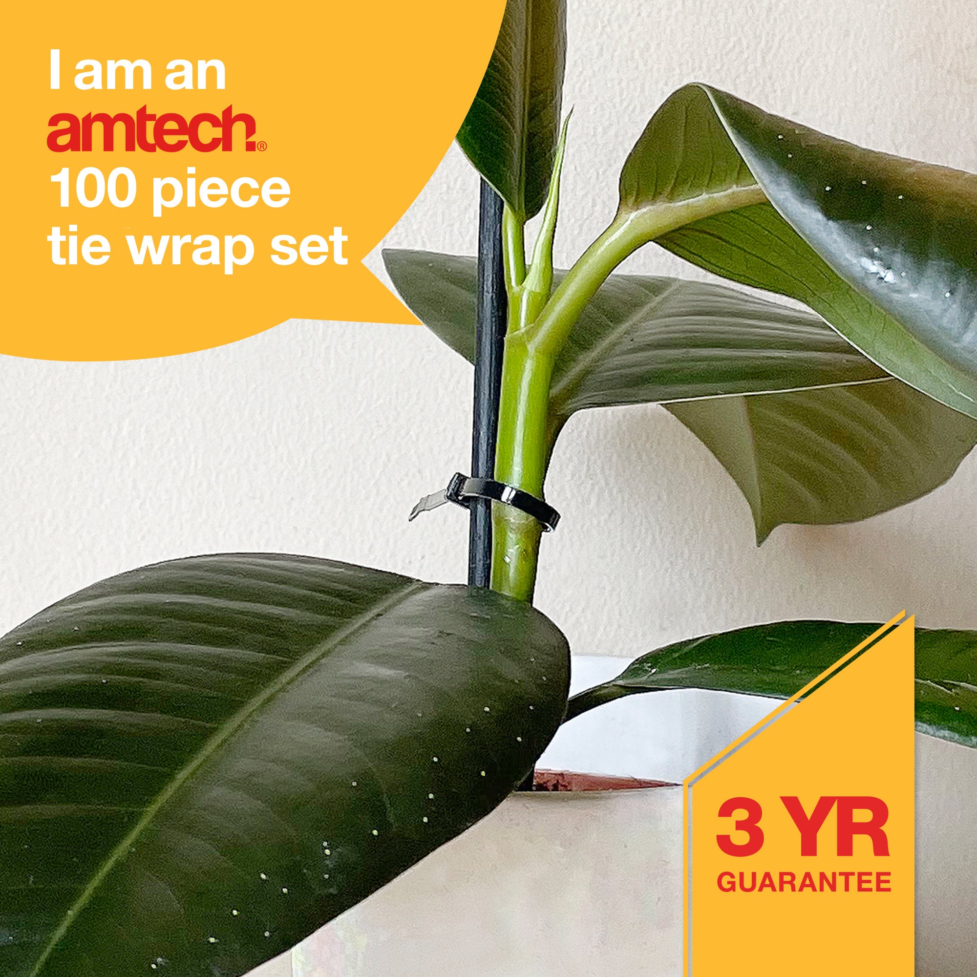 100 Tie Wraps (200mm X 2.5mm) - Black - Fallback Image