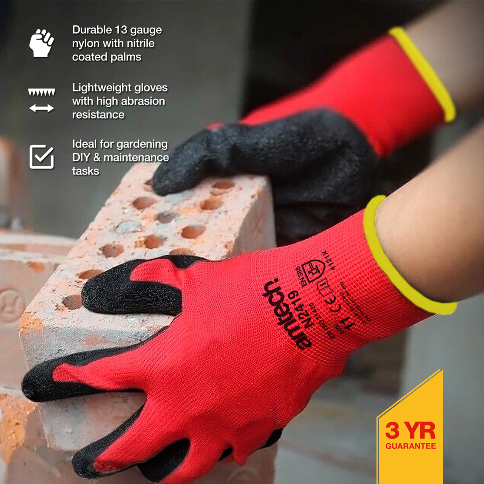 Xxl (Size 11) Nitrile Performance Work Gloves - Fallback Image