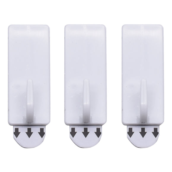 3pc RECTANGULAR REMOVABLE SELF-ADHESIVE HOOK SET (2 X 5 cm)