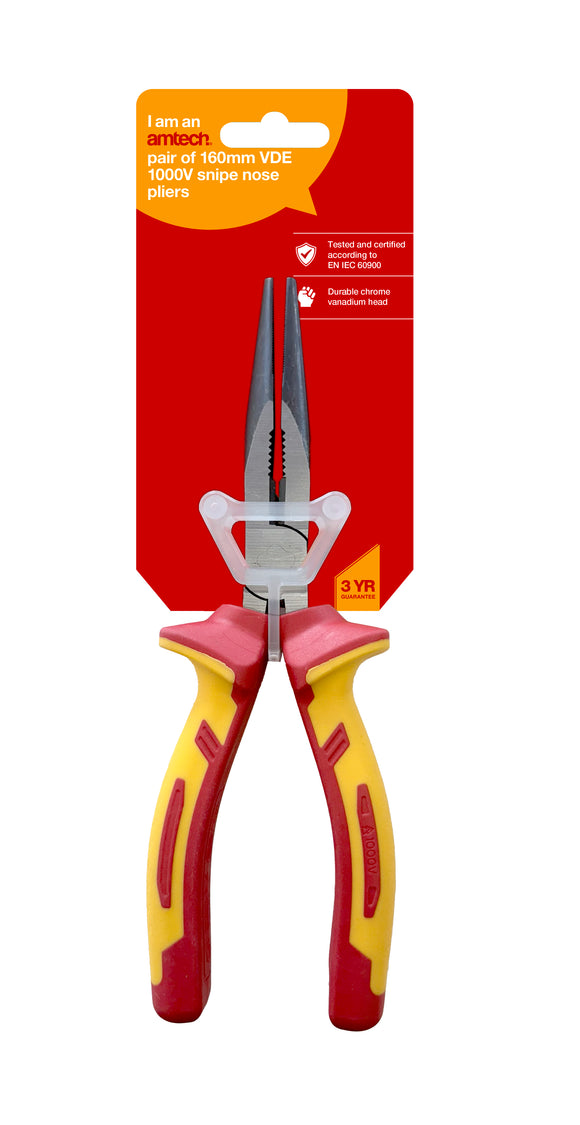 160Mm Vde Long Nose Plier