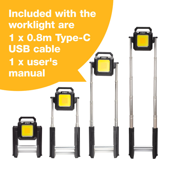30W Telescopic Rechargeable Worklight