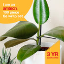 100pcs TIE WRAPS (100 x 2.5 mm) BLACK