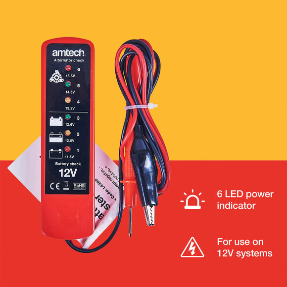 12v BATTERY & ALTERNATOR TESTER