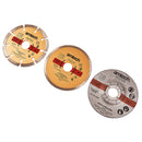 3pc 115mm TYPE 41 DIAMOND & STONE CUT OFF DISC SET