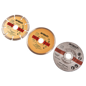 3pc 115mm TYPE 41 DIAMOND & STONE CUT OFF DISC SET