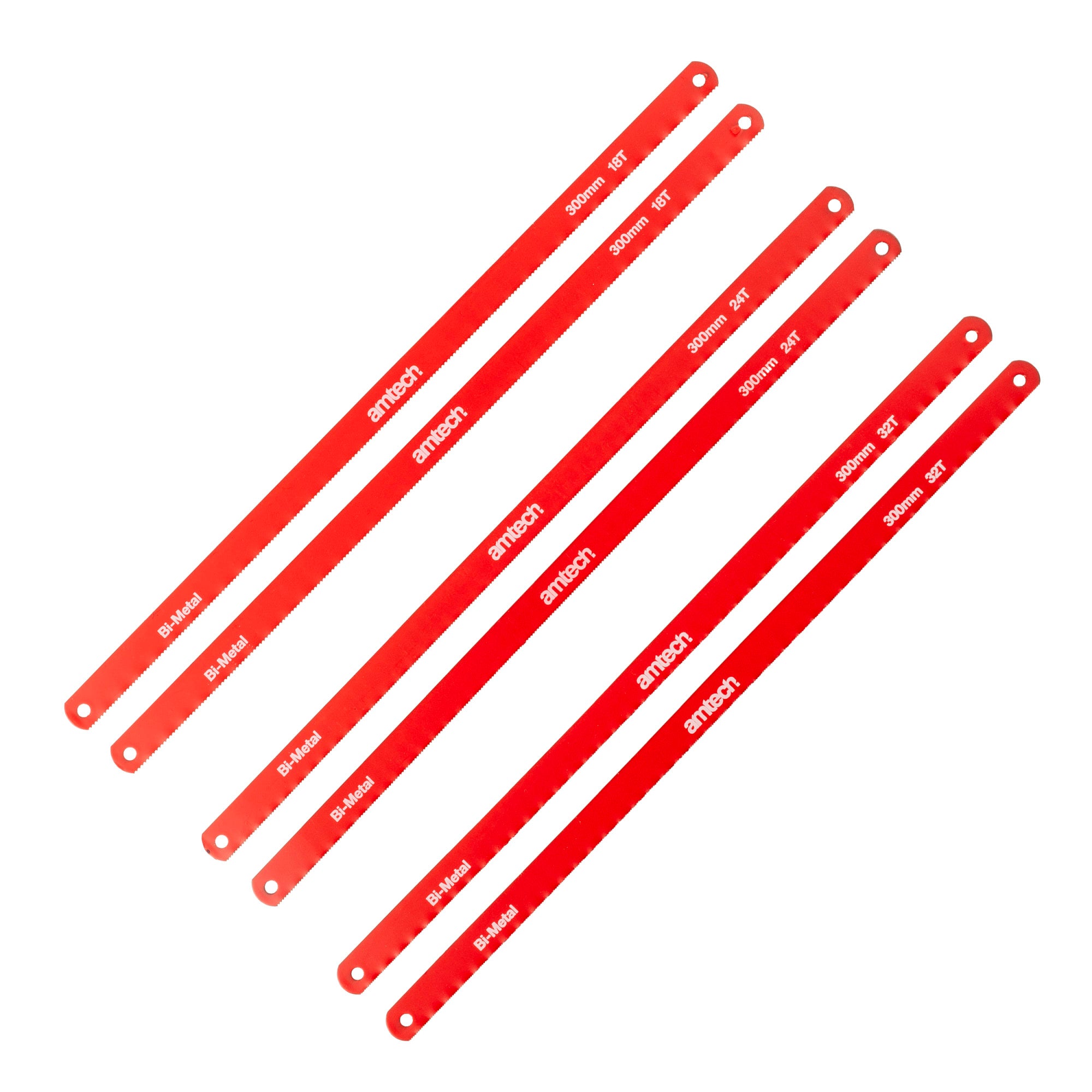 6pcs 300mm (12 INCH) BI-METAL HACKSAW BLADE SET