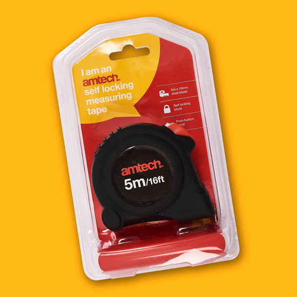 5m x 19mm SELF LOCKING MEASURING TAPE