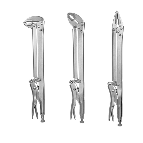 3pcs LONG REACH LOCKING PLIER SET