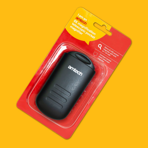 8x MAGNIFICATION TELESCOPIC POCKET MAGNIFIER  WITH LED