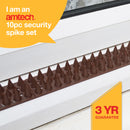 10pc SECURITY SPIKES - BROWN