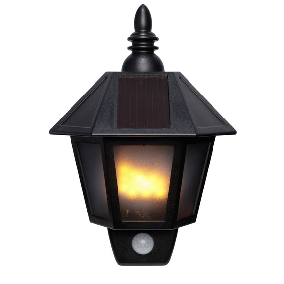 FLICKER EFFECT SOLAR MOTION SENSOR WALL LIGHT